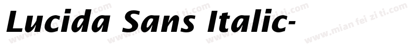 Lucida Sans Italic字体转换